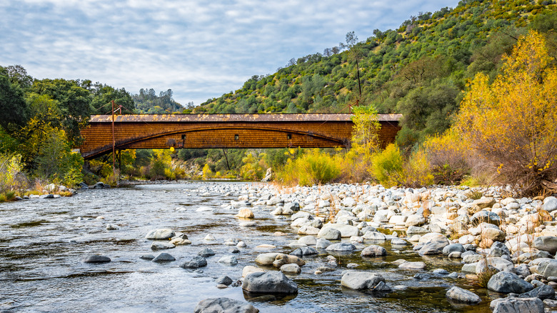 Covered bridge over South Yuba River