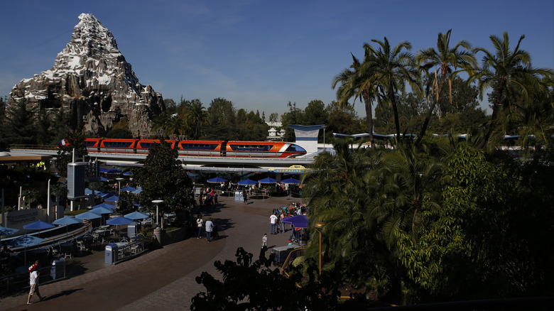 Disneyland Monorail with Matterhorn