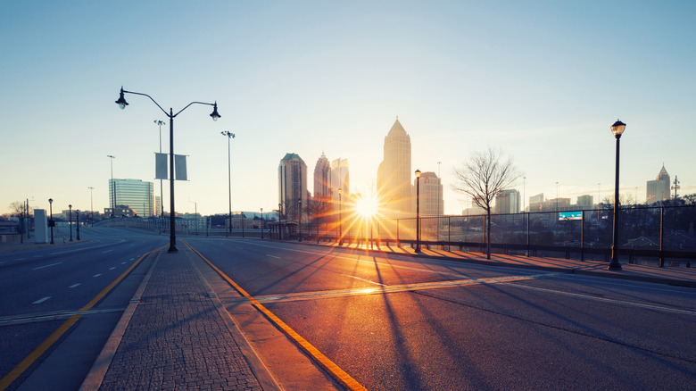 Atlanta skyline at sunrise