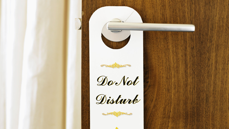 Do not disturb hotel sign