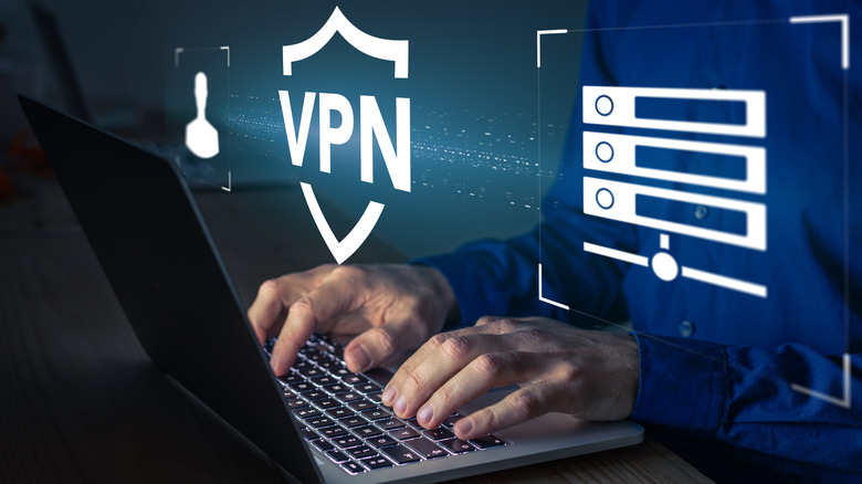 VPN imagery with a laptop