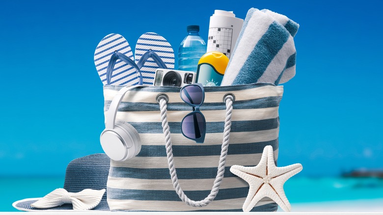 Items in a beach bag
