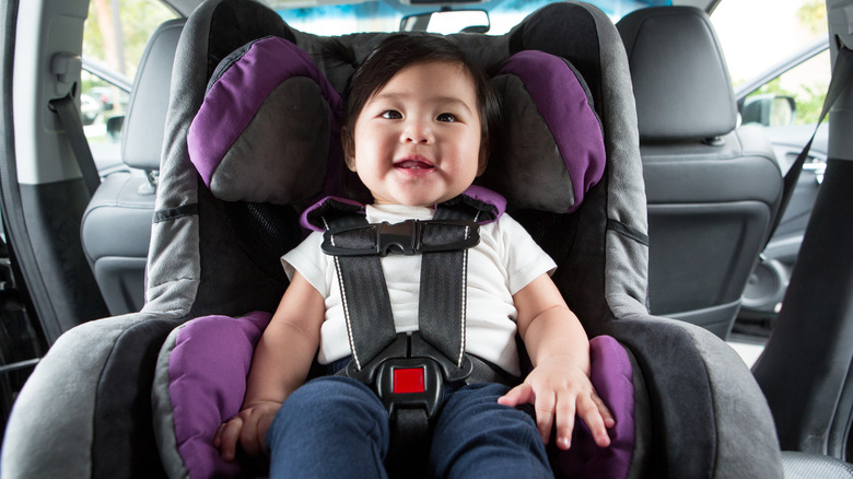 baby in rear-facing car seat