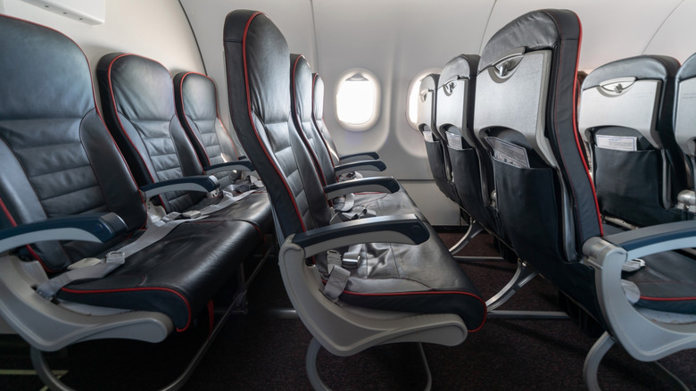 Seats in economy on plane