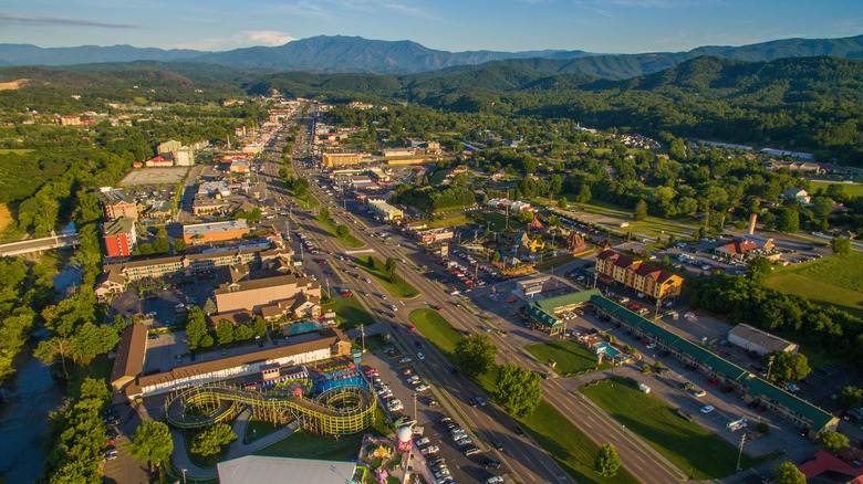 Pigeon Forge from above
