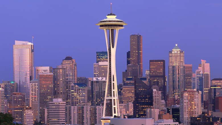 Space Needle on Seattle skyline