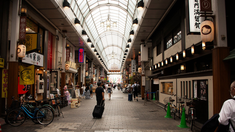 a view within the Nakamise street market