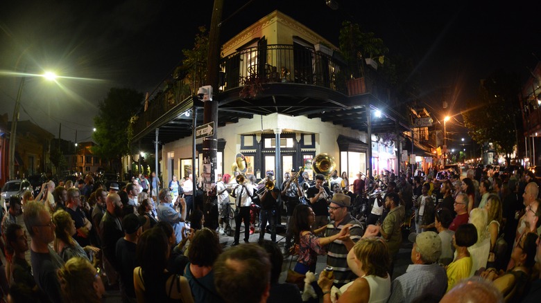 Band playing on Frenchmen Street, New Orleans