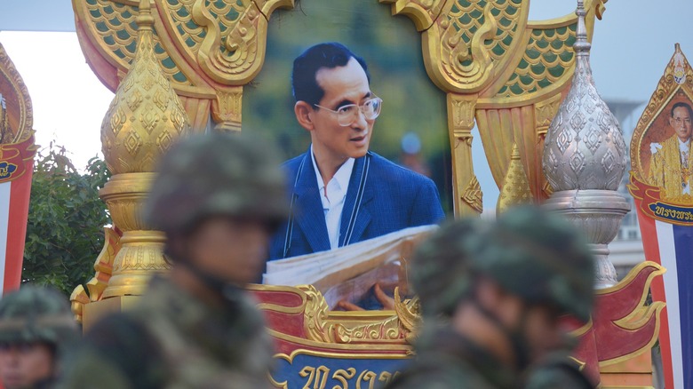 Portrait of Thai king in Bangkok