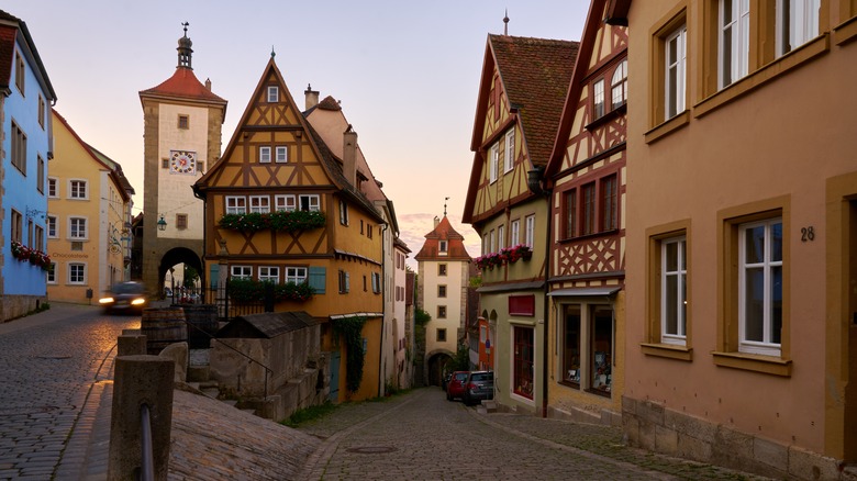 A quiet street in a German town