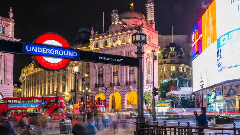 Piccadilly Circus lights central London