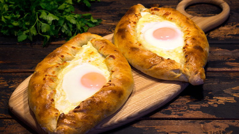 Adjarian khachapuri in Batumi, Georgia