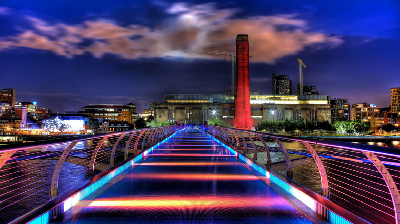Tate Modern in London at night