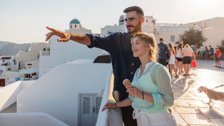 couple in Santorini, Greece