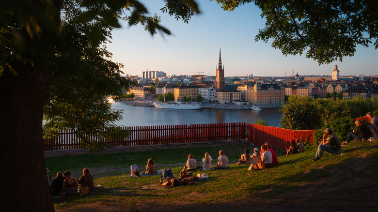 people in Stockholm park