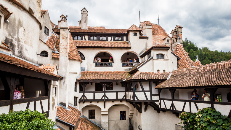 View of Bran Castle's courtyard