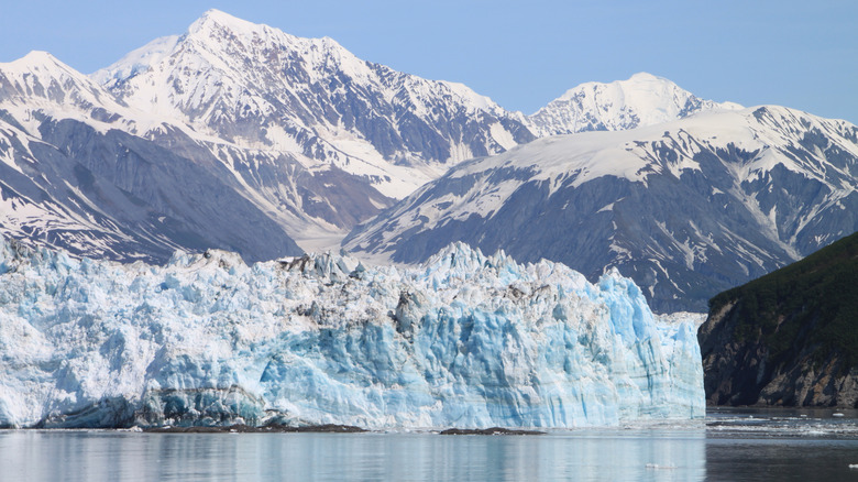 Hubbard Glacier Alaska snowy mountains