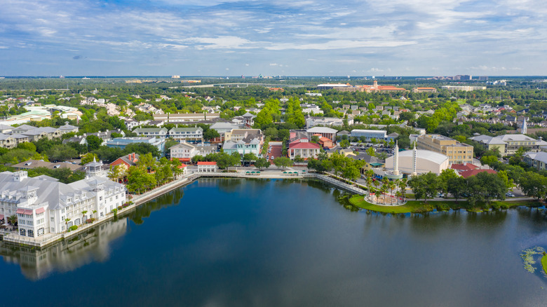 Aerial view of Celebration, Florida