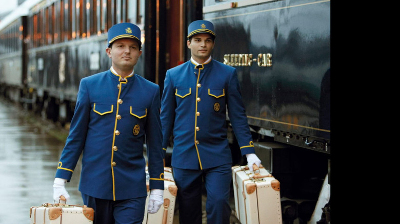 Porters with the Orient Express