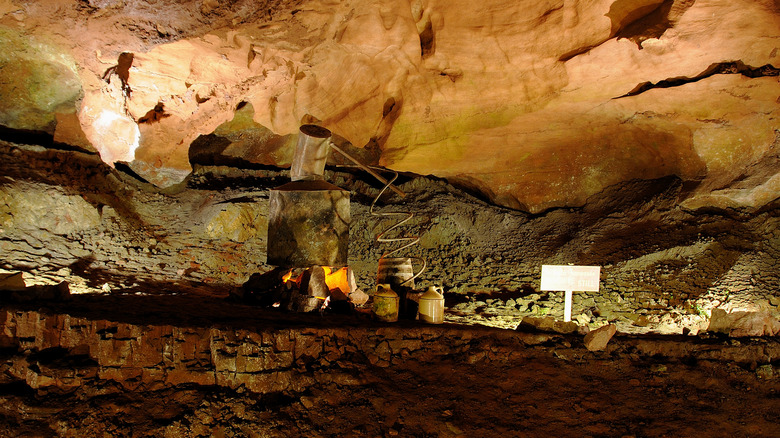 Artifacts in a cave found by archeologists