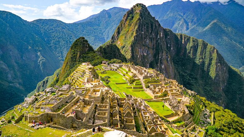 Sun shines on Machu Picchu