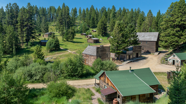 aerial garnet ghost town montana