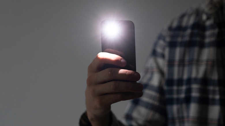 Phone with flashlight