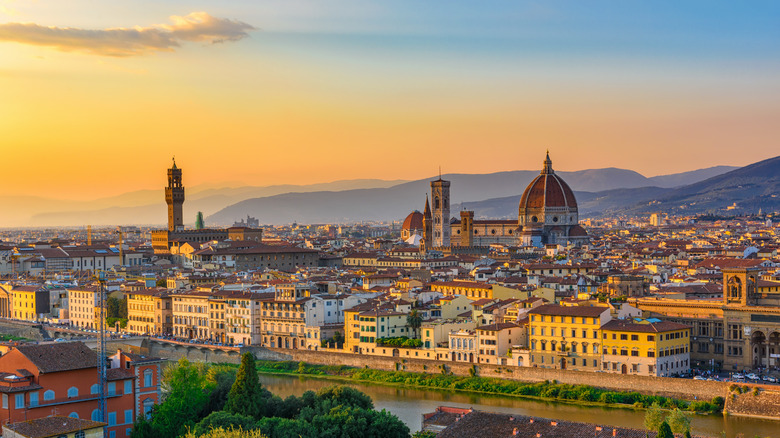 Sunset view of Florence, Italy