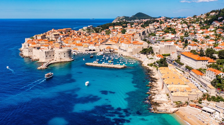 aerial view of Dubrovnik