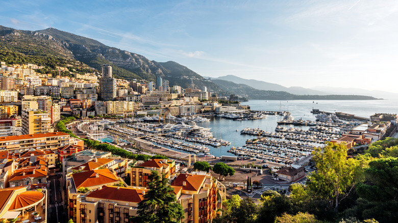 a view of Monaco's harbor