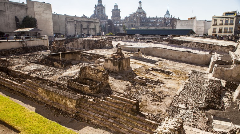 preserved ruins in Centro Historico