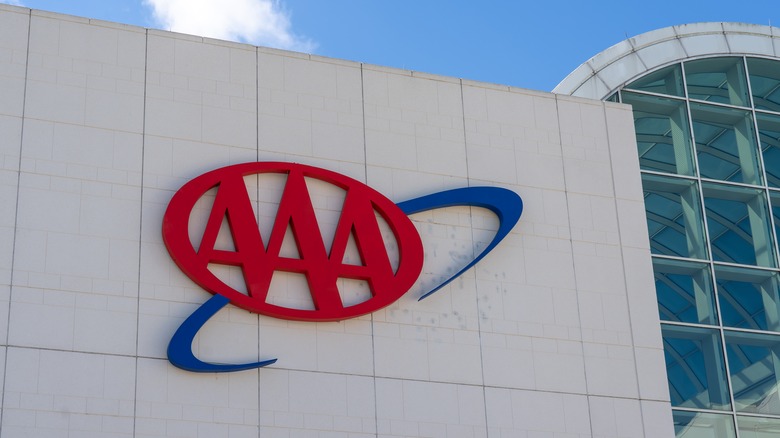aaa building with sign