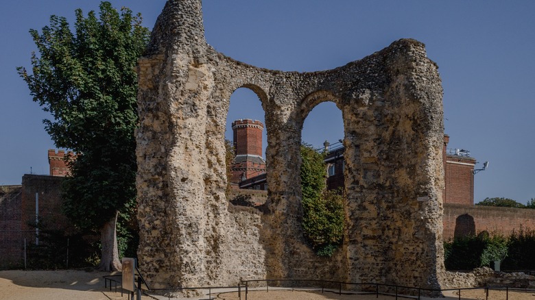 View of Abbey ruins 
