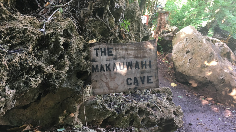Sign for Makauwahi Cave