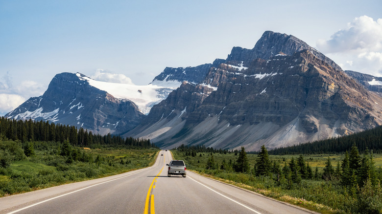 Highway through mountains