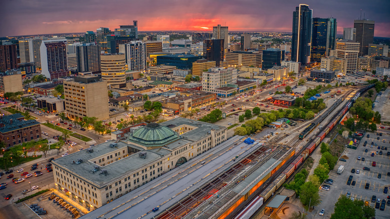 Aerial view of Winnipeg