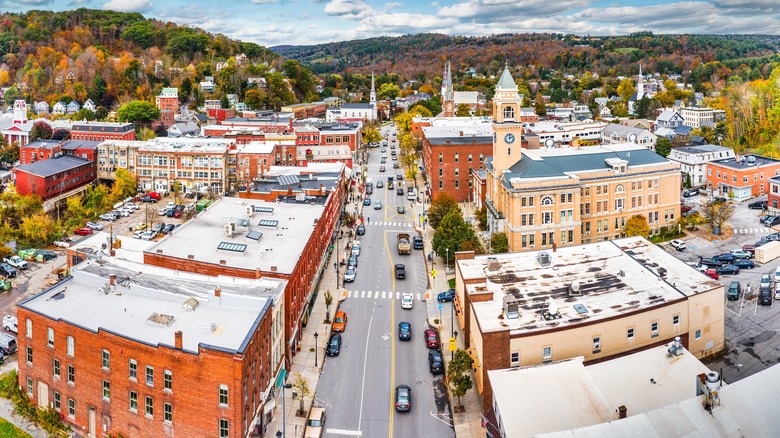 Aerial view of Montpelier, Vermont