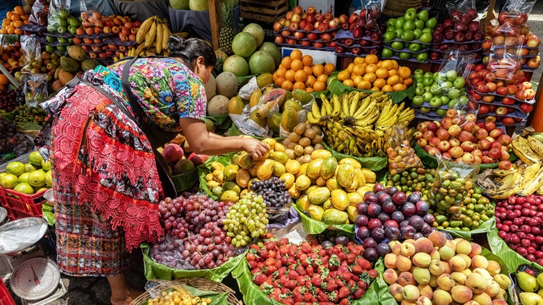 fruit stand in street market
