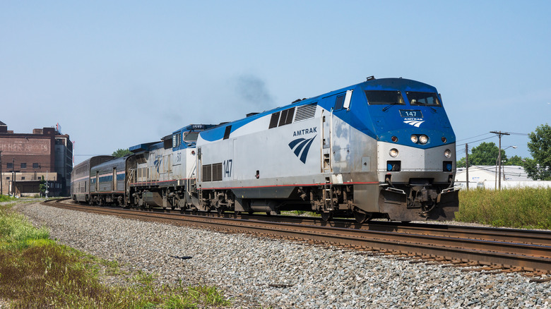 An Amtrak train