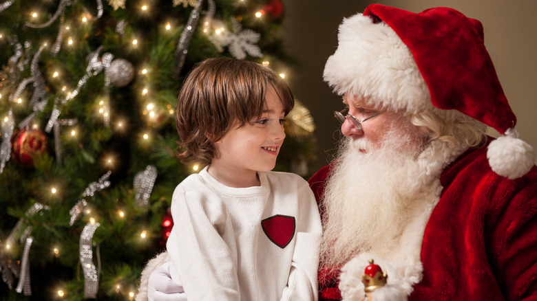 Santa Clause with little boy