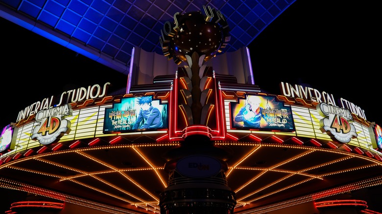 A Universal Studios theater marquee in Japan