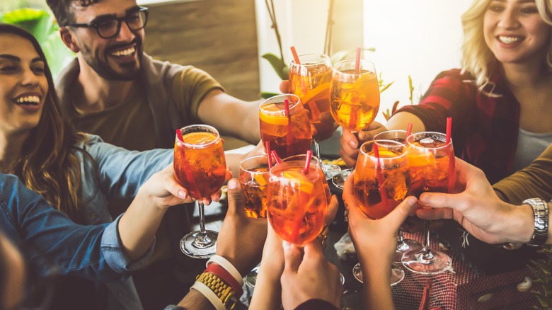 Friends making a toast