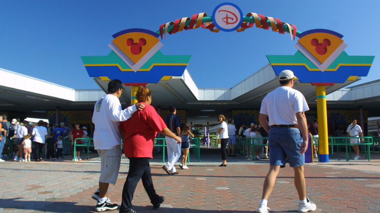 People at Disney World entrance