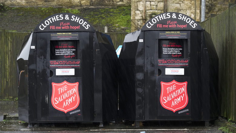 large bins for clothing donations