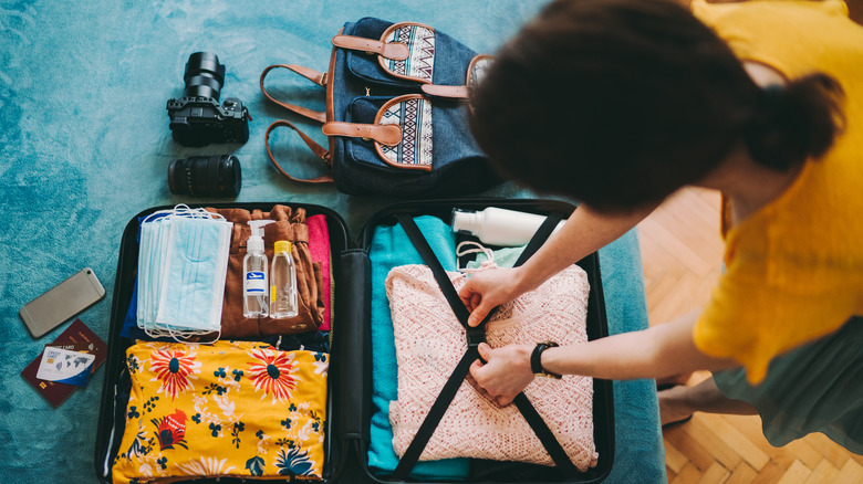 Woman packing