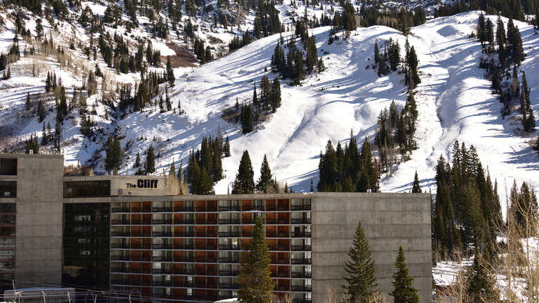 The epic location of the Cliff Lodge in the Wasatch Mountains