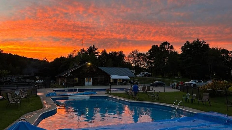 Sunset above Sugar Ridge RV Park