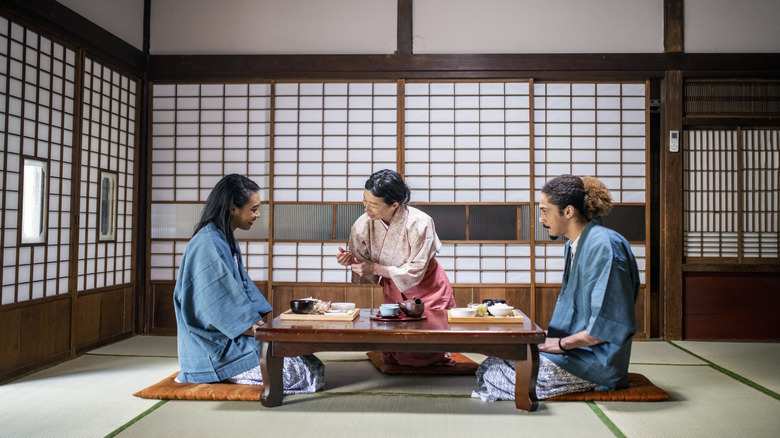 meal served to guests in ryokan