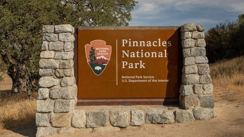 Sign for Pinnacles National Park