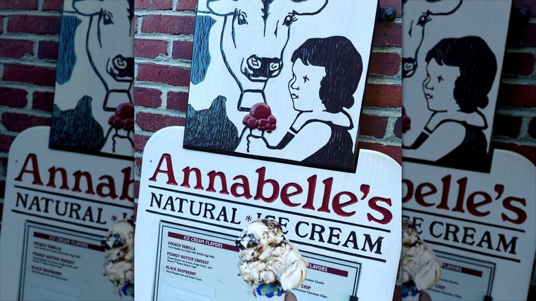 sign and cone of Annabelle's ice cream